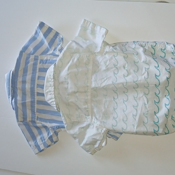 OshKosh B’Gosh Baby Boy Short Sleeve Button Down Bodysuit | Size:6M(strip) & 9M - Picture 7 of 7